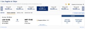 Business Class Award Booking With Singapore Airlines (LAX - NRT) via Singapore Airlines KrisFlyer.